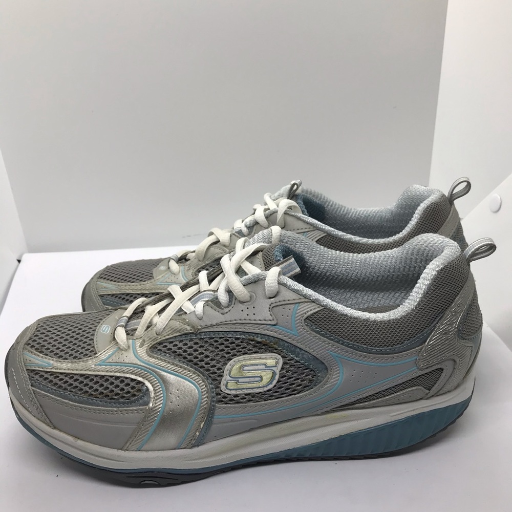Skechers Shape UPS Walking shoes Gray and Blue 9.5